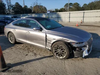 2021 Genesis G80 2.5T with VIN KMTGB4SC5MU081052, listed as a Copart auction lot 46831555 with 49,351 mi miles and Salvage Title. Bid and sale history available at carsss.com. Image 4.