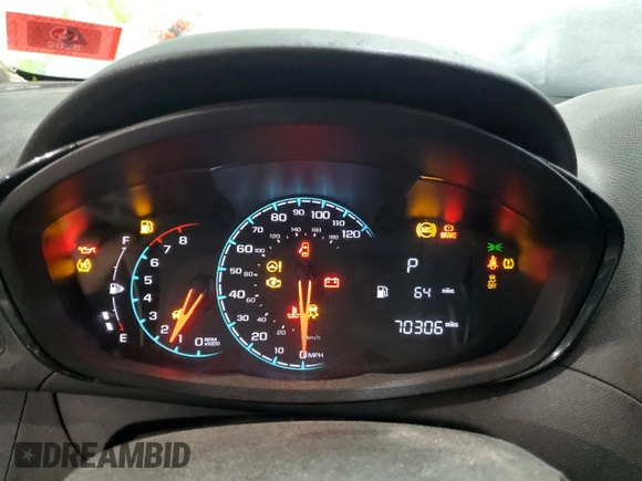 2016 Chevrolet Spark LS with VIN KL8CB6SA7GC576279, listed as a Copart auction lot 45019155 with 70,306 mi miles and Salvage Title. Bid and sale history available at carsss.com. Image 9.