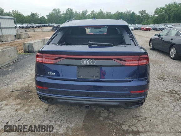 2019 Audi Q8 Premium Plus with VIN WA1EVAF16KD020627, listed as a Copart auction lot 59046315 with 43,305 mi miles and Salvage title. Bid and sale history available at DreamBid. Image 6.