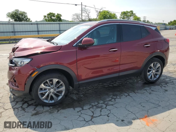 2023 Buick Encore GX Essence with VIN KL4MMGSL1PB152707, listed as a Copart auction lot 60341105 with 88,857 mi miles and Salvage title. Bid and sale history available at DreamBid. Image 1.