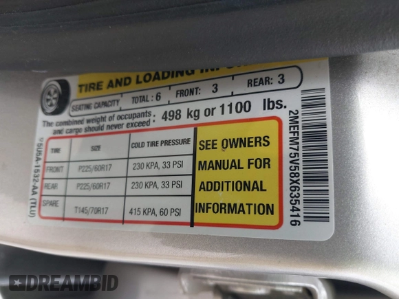 2008 Mercury Grand Marquis LS z VIN 2MEFM75V58X635416, wystawiony jako IAAI lot #42293676 z przebiegiem 118 838 mil mil oraz . Historia ofert i sprzedaży dostępna na DreamBid. Obrazek 9.