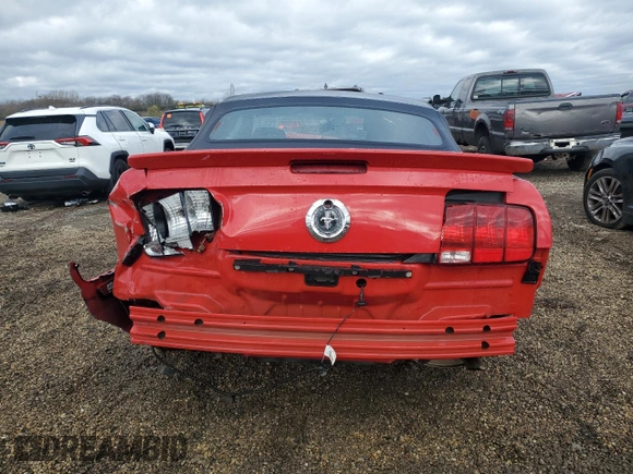 2007 Ford Mustang Deluxe with VIN 1ZVFT84N275312594, listed as a Copart auction lot 81361744 with Not Provided miles and Salvage Title. Bid and sale history available at carsss.com. Image 6.