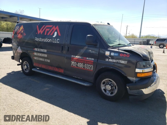 2019 Chevrolet Express Cargo Van with VIN 1GCWGAFG6K1287440, listed as a Copart auction lot 68916194 with 69,065 mi miles and Salvage Title. Bid and sale history available at carsss.com. Image 4.