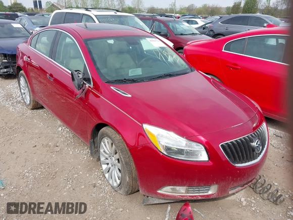 2013 Buick Regal Turbo Premium 1 with VIN 2G4GS5EV3D9152078, listed as a IAAI auction lot 41961731 with 90,912 mi miles. Bid and sale history available at carsss.com. Image 1.
