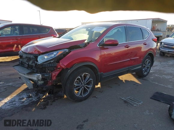 2020 Honda CR-V EX with VIN 2HKRW2H52LH603895, listed as a IAAI auction lot 41020943 with 216,688 mi miles. Bid and sale history available at carsss.com. Image 17.