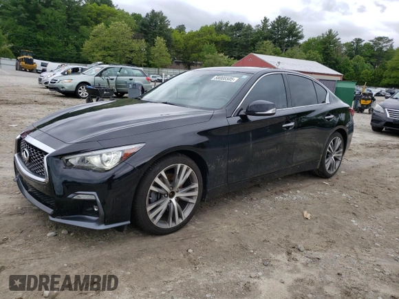 2019 Infiniti Q50 Luxe с VIN JN1EV7AR1KM590382, выставлен на аукционе Copart как лот 58008505 с пробегом 53 026 миль миль и Списание • Salvage title. История ставок и продаж доступна на DreamBid. Изображение 1.