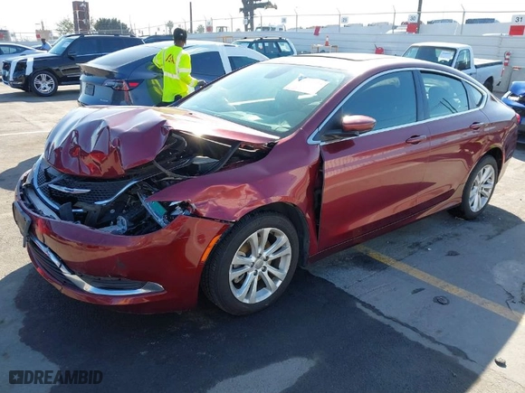 2015 Chrysler 200 Limited with VIN 1C3CCCAB7FN621533, listed as a IAAI auction lot 41647384 with 119,290 mi miles. Bid and sale history available at carsss.com. Image 2.