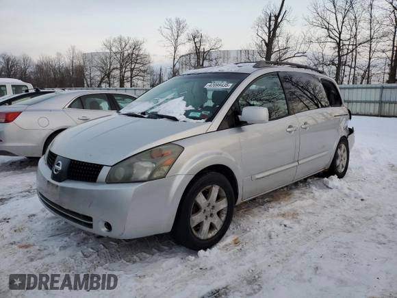 2005 Nissan Quest SE with VIN 5N1BV28U25N139355, listed as a Copart auction lot 42099435 with 17,422 mi miles and Salvage Title. Bid and sale history available at carsss.com. Image 1.