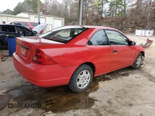 2002 Honda Civic DX with VIN 1HGEM22202L061842, listed as a Copart auction lot 43760875 with 154,751 mi miles and Salvage Title. Bid and sale history available at DreamBid. Image 3.