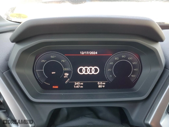 2024 Audi Q4 e-tron Premium Plus with VIN WA1LUBFZ1RP061309, listed as a Copart auction lot 84773274 with 243 mi miles and Salvage Title. Bid and sale history available at carsss.com. Image 9.