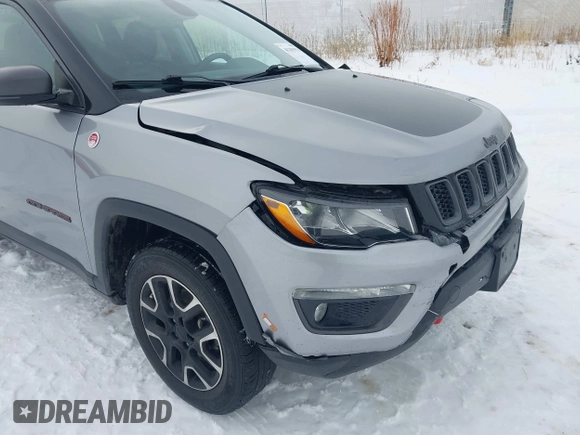 2020 Jeep Compass Trailhawk with VIN 3C4NJDDB1LT203329, listed as a IAAI auction lot 41301931 with 79,035 mi miles and . Bid and sale history available at carsss.com. Image 17.
