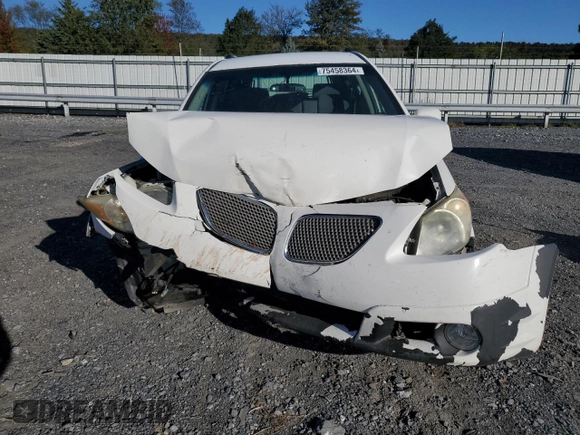 2005 Pontiac Vibe with VIN 5Y2SL63835Z417815, listed as a Copart auction lot 75458364 with 0 mi miles and Salvage Title. Bid and sale history available at carsss.com. Image 5.