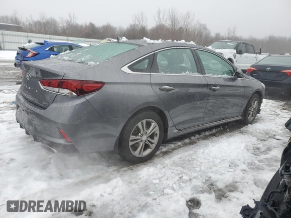 2019 Hyundai Sonata SEL with VIN 5NPE34AF9KH814791, listed as a Copart auction lot 44158555 with 54,496 mi miles and Salvage Title. Bid and sale history available at DreamBid. Image 3.