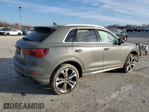 2019 Audi Q3 S line Premium Plus with VIN WA1EECF36K1070457, listed as a Copart auction lot 85830154 with 53,075 mi miles and Salvage Title. Bid and sale history available at carsss.com. Image 3.