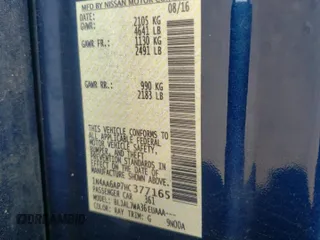 2017 Nissan Maxima S z VIN 1N4AA6AP7HC377165, wystawiony jako Copart lot #62025315 z przebiegiem 155 420 mil mil oraz Szkoda całkowita • Salvage title. Historia ofert i sprzedaży dostępna na DreamBid. Obrazek 12.