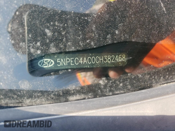 2012 Hyundai Sonata Limited z VIN 5NPEC4AC0CH382468, wystawiony jako Copart lot #57760705 z przebiegiem 195 114 mil mil oraz Szkoda całkowita • Salvage title. Historia ofert i sprzedaży dostępna na DreamBid. Obrazek 12.