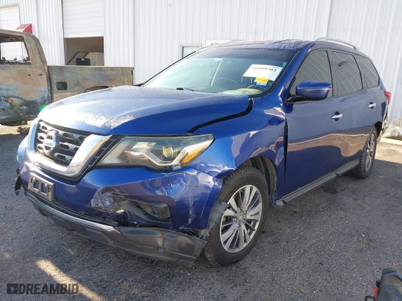 2017 Nissan Pathfinder S with VIN 5N1DR2MN2HC636210, listed as a IAAI auction lot 40409302 with 141,047 mi miles. Bid and sale history available at carsss.com. Image 17.