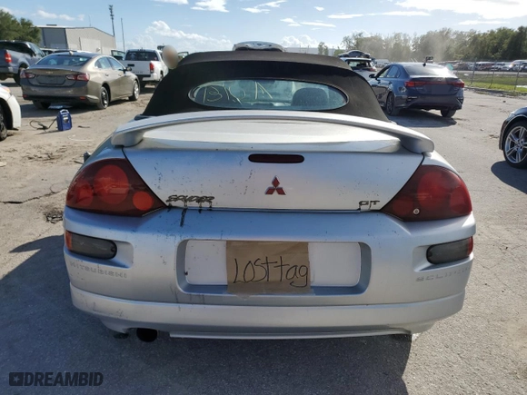 2001 Mitsubishi Eclipse GT with VIN 4A3AE85H41E133199, listed as a Copart auction lot 76689964 with 0 mi miles and Salvage Title. Bid and sale history available at carsss.com. Image 6.