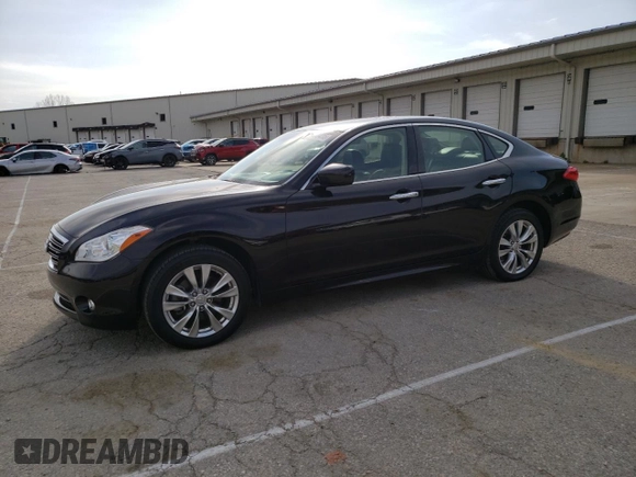 2013 Infiniti M z VIN JN1BY1AR2DM601156, wystawiony jako Copart lot #52408435 z przebiegiem 68 094 mil mil oraz Nie do naprawy • Non repairable. Historia ofert i sprzedaży dostępna na DreamBid. Obrazek 1.