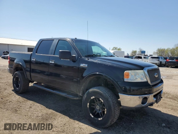 2007 Ford F-150 XLT with VIN 1FTPW14V47KC57993, listed as a Copart auction lot 53583765 with 156,109 mi miles and Salvage Title. Bid and sale history available at DreamBid. Image 4.