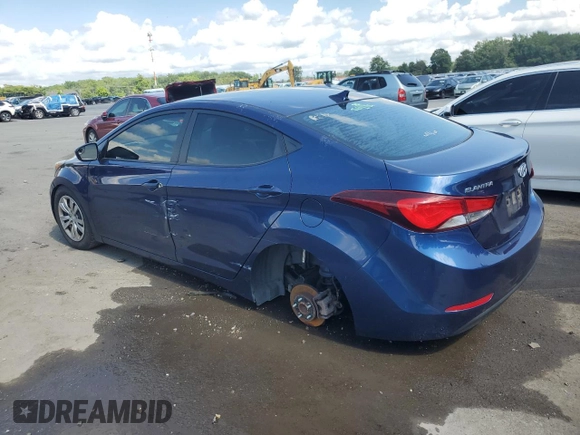 2015 Hyundai Elantra SE with VIN 5NPDH4AE6FH651396, listed as a Copart auction lot 64733025 with 62,495 mi miles and Salvage title. Bid and sale history available at DreamBid. Image 2.
