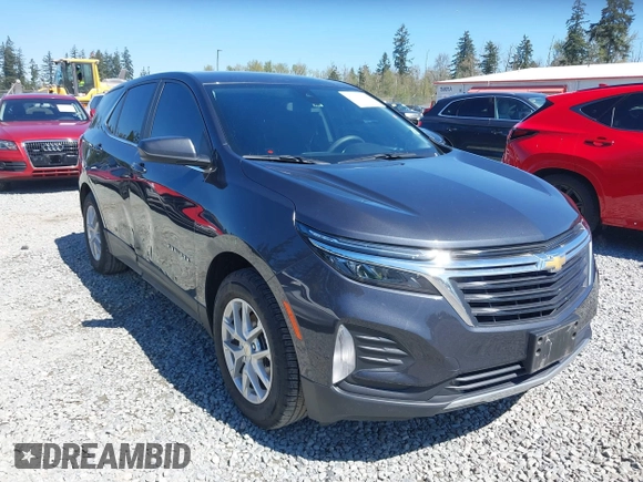 2022 Chevrolet Equinox LT with VIN 2GNAXKEV3N6107727, listed as a IAAI auction lot 42051118 with 81,697 mi miles and . Bid and sale history available at DreamBid. Image 1.
