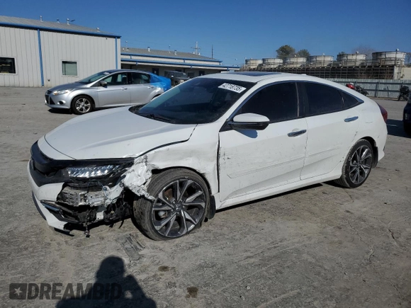 2020 Honda Civic Sedan Touring with VIN 19XFC1F95LE011214, listed as a Copart auction lot 42718735 with 81,185 mi miles and Salvage Title. Bid and sale history available at carsss.com. Image 1.