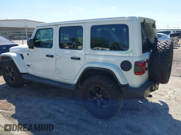 2020 Jeep Wrangler Unlimited Sahara with VIN 1C4HJXEN4LW330867, listed as a IAAI auction lot 41790709 with 63,151 mi miles. Bid and sale history available at carsss.com. Image 3.