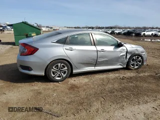 2016 Honda Civic LX with VIN 19XFC2F58GE049321, listed as a Copart auction lot 48092535 with 145,326 mi miles and Salvage Title. Bid and sale history available at carsss.com. Image 3.