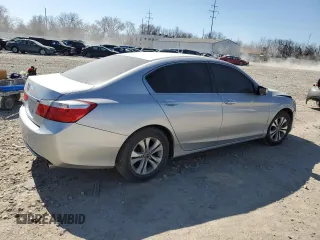 2015 Honda Accord Sedan LX with VIN 1HGCR2F34FA059248, listed as a Copart auction lot 47627735 with 76,779 mi miles and Salvage Title. Bid and sale history available at carsss.com. Image 3.