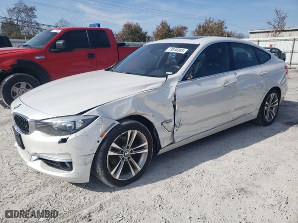 2016 BMW 3 Series Gran Turismo 328i xDrive with VIN WBA8Z5C52GG501970, listed as a Copart auction lot 74810383 with 76,370 mi miles. Bid and sale history available at carsss.com. Image 1.