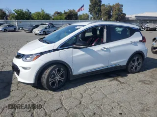 2017 Chevrolet Bolt EV Premier with VIN 1G1FX6S03H4161834, listed as a Copart auction lot 60913595 with 119,458 mi miles and Salvage title. Bid and sale history available at DreamBid. Image 1.