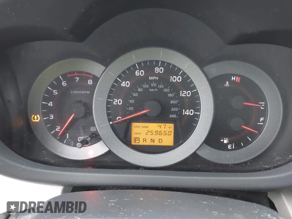 2008 Toyota RAV4 with VIN JTMBK33V985061809, listed as a IAAI auction lot 41851948 with 259,650 mi miles. Bid and sale history available at carsss.com. Image 7.