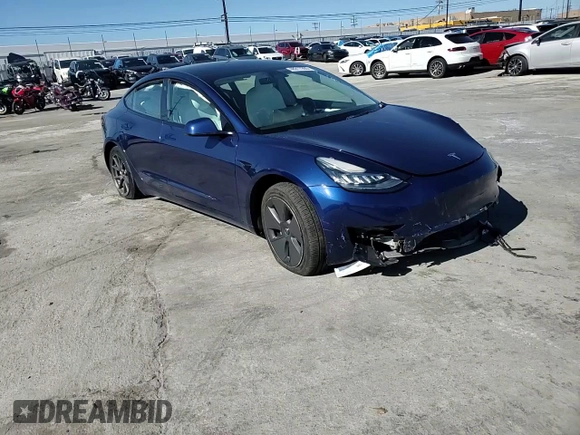 2022 Tesla Model 3 Long Range with VIN 5YJ3E1EB2NF243381, listed as a Copart auction lot 48917265 with 25,865 mi miles and Salvage Title. Bid and sale history available at DreamBid. Image 11.