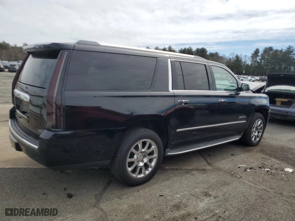 2015 GMC Yukon XL Denali with VIN 1GKS2JKJ9FR696347, listed as a Copart auction lot 44596535 with 171,783 mi miles and Salvage Title. Bid and sale history available at carsss.com. Image 3.