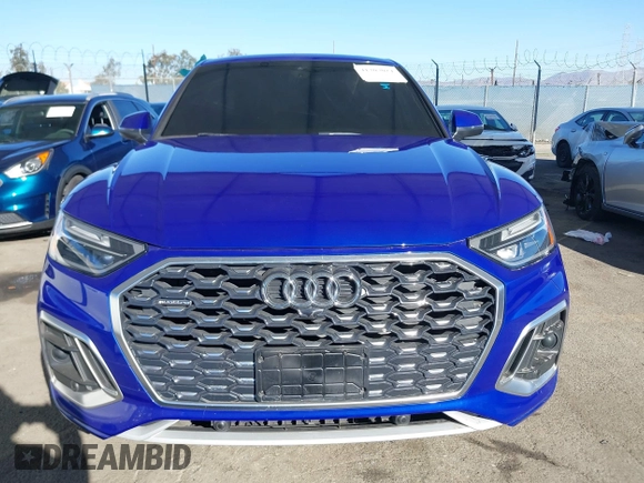 2022 Audi Q5 Sportback S line Premium Plus with VIN WA15AAFYXN2024513, listed as a IAAI auction lot 41307024 with 28,715 mi miles and . Bid and sale history available at DreamBid. Image 12.