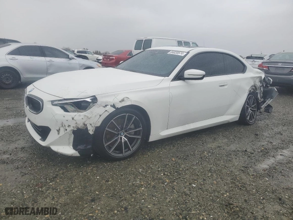 2024 BMW 2 Series 230i with VIN 3MW23CM00R8D85281, listed as a Copart auction lot 84020574 with 10,715 mi miles and Salvage Title. Bid and sale history available at carsss.com. Image 1.