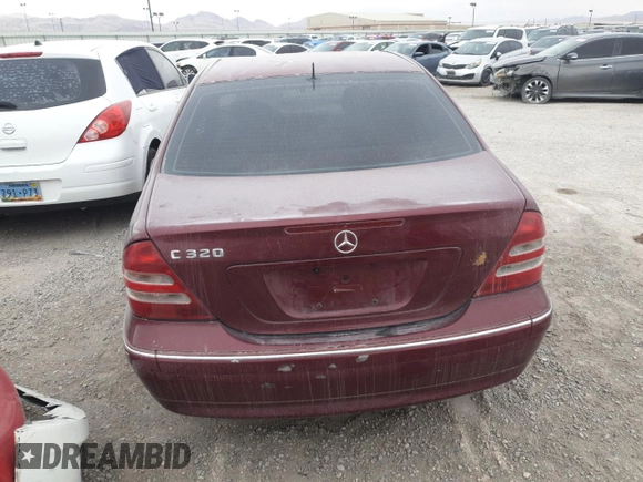 2003 Mercedes-Benz C 230/260/280/320 with VIN WDBRF64J83E011460, listed as a Copart auction lot 41896475 with 144,688 mi miles and Non Repairable. Bid and sale history available at DreamBid. Image 6.