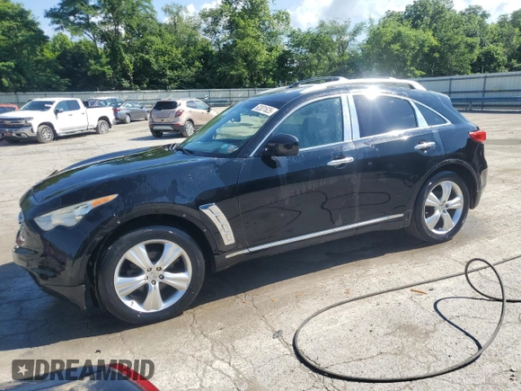 2011 Infiniti FX with VIN JN8AS1MW1BM732530, listed as a Copart auction lot 62831625 with 172,140 mi miles and Salvage title. Bid and sale history available at DreamBid. Image 1.