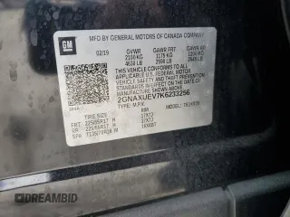 2019 Chevrolet Equinox LT with VIN 2GNAXUEV7K6233256, listed as a Copart auction lot 54327025 with 87,853 mi miles and Non Repairable. Bid and sale history available at DreamBid. Image 13.