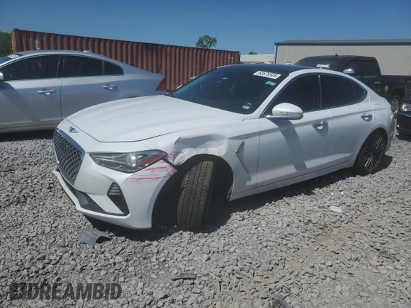 2019 Genesis G70 Advanced with VIN KMTG74LEXKU016731, listed as a Copart auction lot 52879505 with 122,465 mi miles and Salvage title. Bid and sale history available at DreamBid. Image 1.