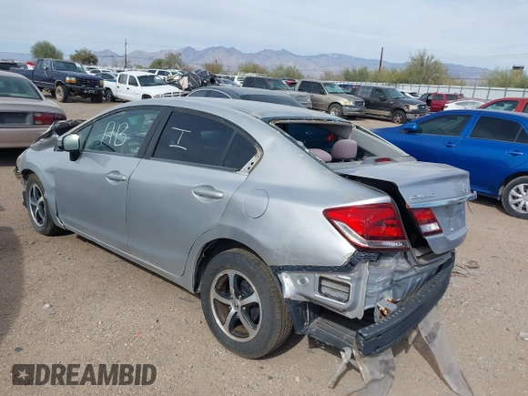 2015 Honda Civic Sedan SE with VIN 2HGFB2F7XFH527666, listed as a IAAI auction lot 41517883 with 1 mi miles. Bid and sale history available at carsss.com. Image 3.