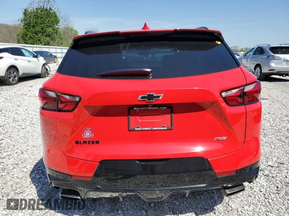 2019 Chevrolet Blazer RS with VIN 3GNKBERS2KS689711, listed as a Copart auction lot 52460175 with 86,712 mi miles and Salvage title. Bid and sale history available at DreamBid. Image 6.