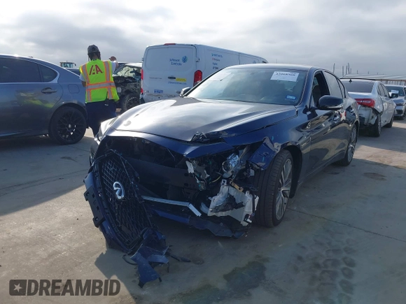 2024 Infiniti Q50 Sensory with VIN JN1EV7CP8RM601738, listed as a IAAI auction lot 42068560 with 10,154 mi miles and . Bid and sale history available at DreamBid. Image 18.