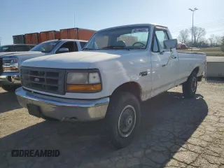 1997 Ford F-250 with VIN 1FTHF26G4VEC26182, listed as a Copart auction lot 48146085 with 199,917 mi miles and Salvage Title. Bid and sale history available at DreamBid. Image 1.