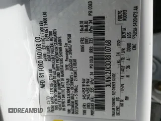 2013 Lincoln MKZ с VIN 3LN6L2JK3DR810768, выставлен на аукционе Copart как лот 56665585 с пробегом 172 770 миль миль и Списание • Salvage title. История ставок и продаж доступна на DreamBid. Изображение 12.