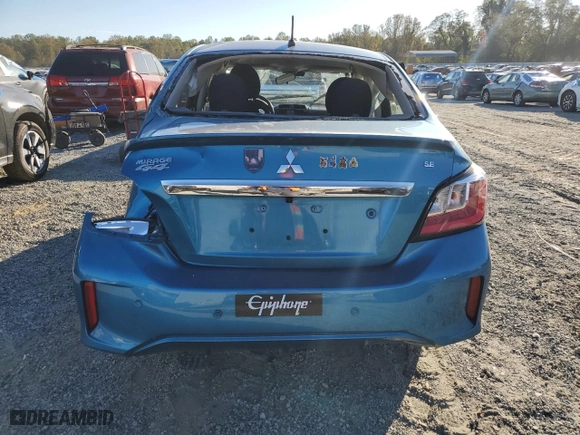 2024 Mitsubishi Mirage G4 SE with VIN ML32FVFJ6RHF07056, listed as a Copart auction lot 76217214 with 22,689 mi miles and Salvage Title. Bid and sale history available at carsss.com. Image 6.