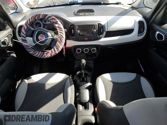 2014 FIAT 500L Pop with VIN ZFBCFAAH1EZ015571, listed as a Copart auction lot 46951065 with Not Provided miles and Salvage Title. Bid and sale history available at DreamBid. Image 8.