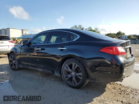2013 Infiniti M37 with VIN JN1BY1AP3DM512274, listed as a Copart auction lot 80187604 with 153,988 mi miles and Salvage Title. Bid and sale history available at carsss.com. Image 2.