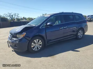 2014 Honda Odyssey EX with VIN 5FNRL5H42EB033982, listed as a Copart auction lot 50433295 with 188,044 mi miles and Salvage Title. Bid and sale history available at carsss.com. Image 1.